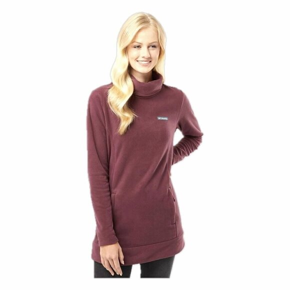 Women's Columbia Fleece Malbec Ali Peak Mock Neck Outerwear Tunic Pullover Small - Picture 1 of 6
